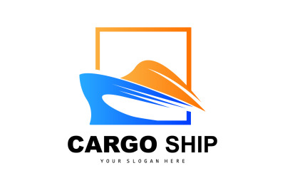Cargo Ship Logo Fast Cargo ShipV9