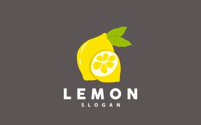 Lemon Logo Fresh Lemon Juice IllusztrációV1