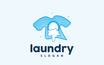 Logotipo De Lavandería Limpieza Lavado Vector LaundryV3