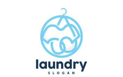 Logotipo De Lavandería Limpieza Lavado Vector LaundryV8