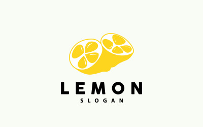 Logotipo De Limón Jugo De Limón Fresco IlustraciónV5