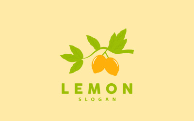 Logotipo De Limón Jugo De Limón Fresco IlustraciónV6