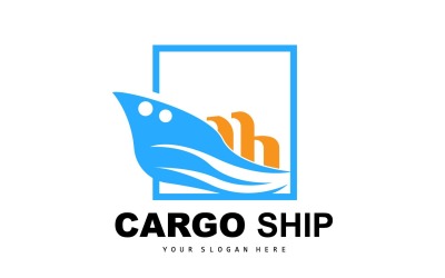 Logotipo do navio de carga Fast Cargo ShipV10