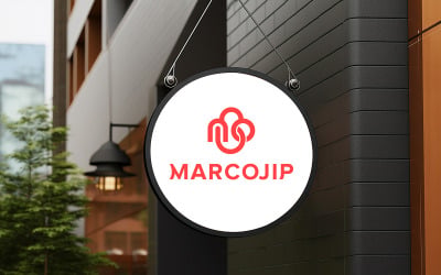 Outdoor business sign mock-up psd template