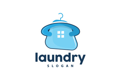 Prádelna Logo Čištění Praní Vector LaundryV4