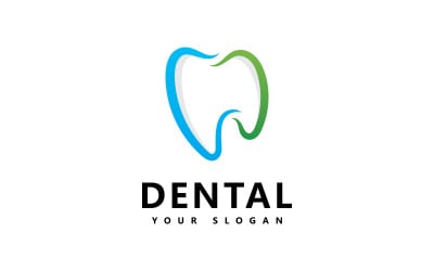 Vector de diseño de icono de logotipo dental V7