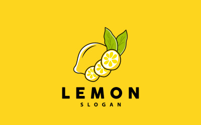 Zitronen-Logo, frischer Zitronensaft, IllustrationV3