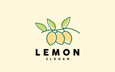 Zitronen-Logo, frischer Zitronensaft, IllustrationV7