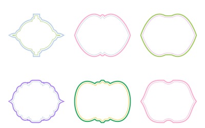 Set di linee doppie con design a cornice islamica 6 - 27