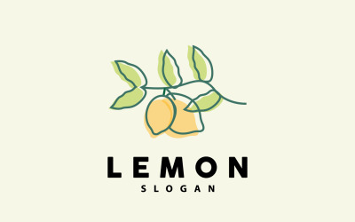 Lemon Logo Čerstvá citronová šťáva IllustrationV10