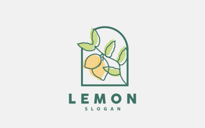 Lemon Logo Čerstvá citronová šťáva IllustrationV15