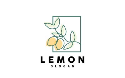 Lemon Logo Čerstvá citronová šťáva IllustrationV16