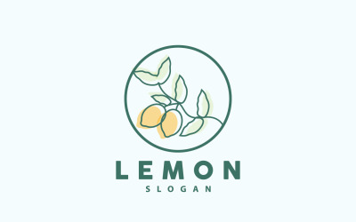 Lemon Logo Čerstvá citronová šťáva IllustrationV23
