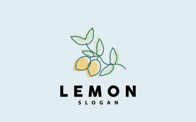 Lemon Logo Fresh Lemon Juice IllusztrációV11