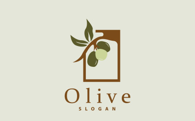 Logo de l&amp;#39;huile d&amp;#39;olive Plante à feuilles d&amp;#39;olivierV29
