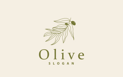 Logo dell&amp;#39;olio d&amp;#39;oliva Pianta di foglie di olivoV2