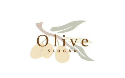 Logo oliwy z oliwek Roślina z liści oliwnychV15