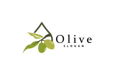 Логотип оливкового масла Оливковый лист PlantV20
