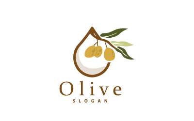 Logotipo De Aceite De Oliva Planta De Hoja De OlivoV23