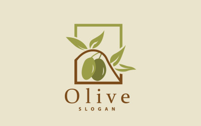Logotipo De Aceite De Oliva Planta De Hoja De OlivoV34