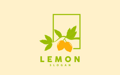 Logotipo De Limón Jugo De Limón Fresco IlustraciónV12