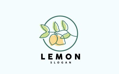Logotipo De Limón Jugo De Limón Fresco IlustraciónV22