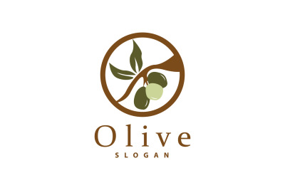 Logotipo do azeite Olive Leaf PlantV39