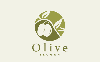 Olijfolie Logo Olive Leaf PlantV49