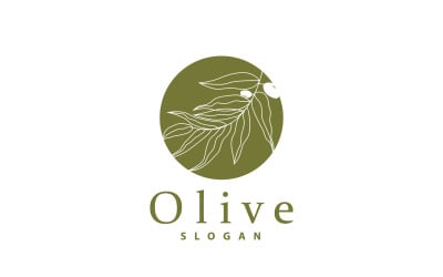 Olive Oil Logo Olive Leaf PlantV44