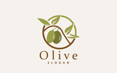 Olivolja Logotyp Olive Leaf PlantV43
