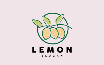Zitronen-Logo, frischer Zitronensaft, IllustrationV19