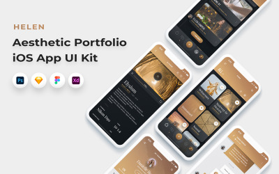 Helen - UI-kit voor iOS-portfolio-app