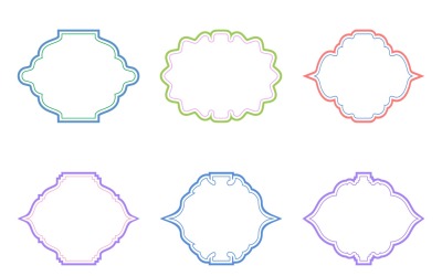 Set di linee doppie con design a cornice islamica 6 - 24