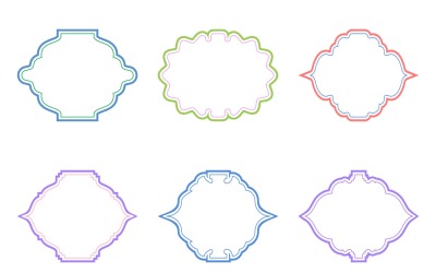 Set di linee doppie con design a cornice islamica 6 - 24