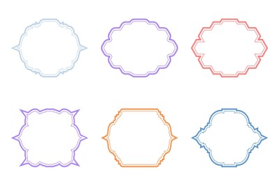 Set di linee doppie con design a cornice islamica 6 - 26