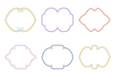 Set di linee doppie con design a cornice islamica 6 - 32