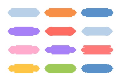 Islamic Label and Name Frame Glyph Set 12 - 15