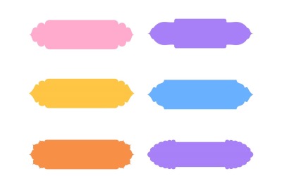 Islamisk etikett och namnram Glyph Set 6 - 10