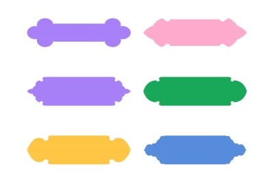 Islamic Label and Name Frame Glyph Set 6 - 12