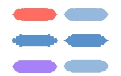 Islamic Label and Name Frame Glyph Set 6 - 18