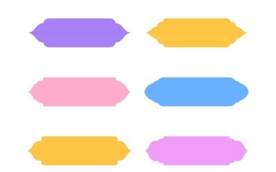 Islamic Label and Name Frame Glyph Set 6 - 22