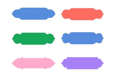 Islamic Label and Name Frame Glyph Set 6 - 25