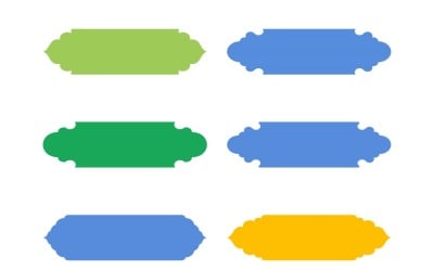 Islamisk etikett och namnram Glyph Set 6 - 29