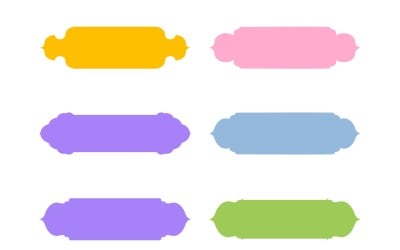 Islamisk etikett och namnram Glyph Set 6 - 7.