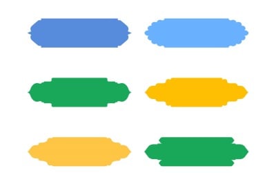 Islamisk etikett och namnram Glyph Set 6 - 8