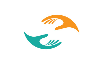 Hand Care Logo ikon Affärsvektor symbol mall V5