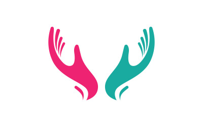 Handpflege-Logo-Symbol Geschäftsvektorsymbolvorlage V7