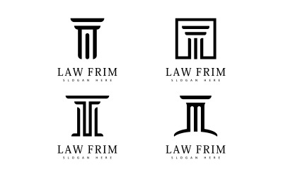 Hukuk firması tasarım logo simge şablonu V5