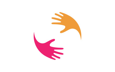 Ikona logo pielęgnacji dłoni Biznesowy szablon symbolu wektora V1