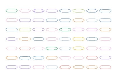 Islamisk etikett och namnram fet linjesats 50 - 1.